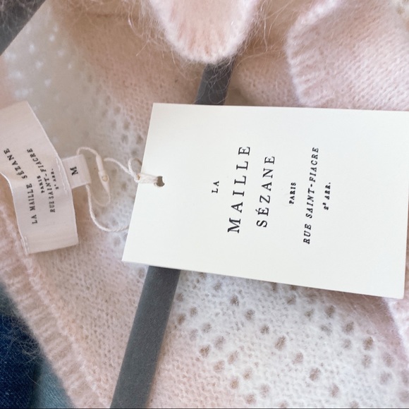 Sézane Ariel Jumper in Rose Cream Stripe - Picture 9 of 11